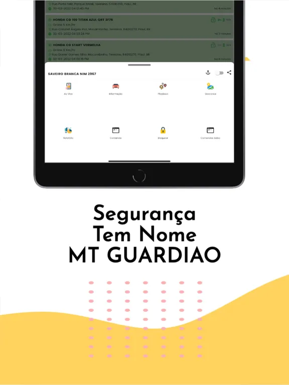 Tangkapan layar MT GUARDIÃO iPad 