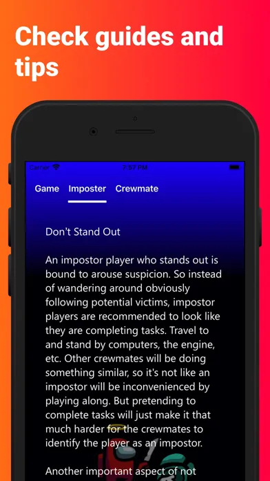 Best tips & chat for among us Screenshots