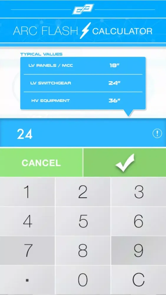 ภาพหน้าจอของ Electrical Edge: Arc Flash Calculator