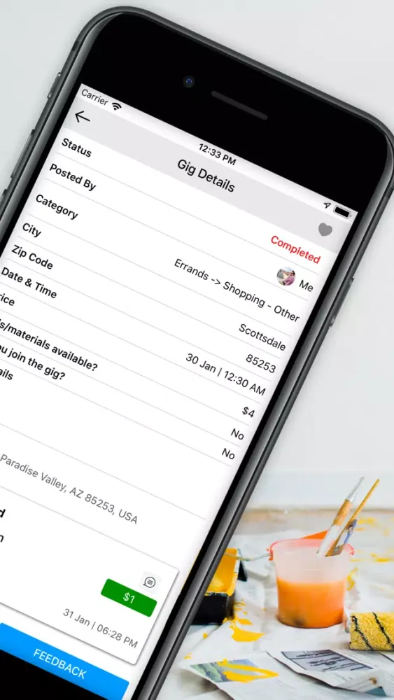Capturas de pantalla de AtoZ Gigs: Nearby Service