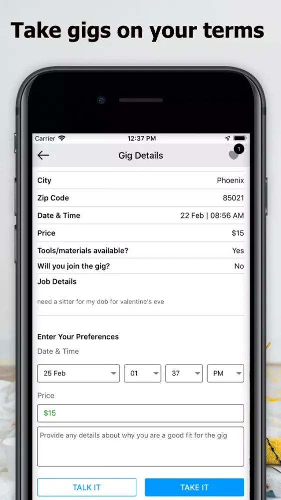 Capturas de pantalla de AtoZ Gigs: Nearby Service