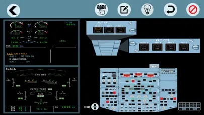 Tangkapan skrin Airbus A320 ecam Pilot trainer