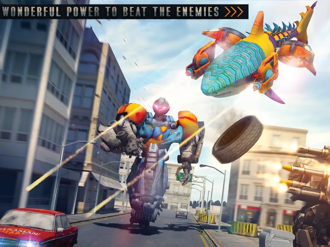صور Killer Shark Robot Transform iPad 