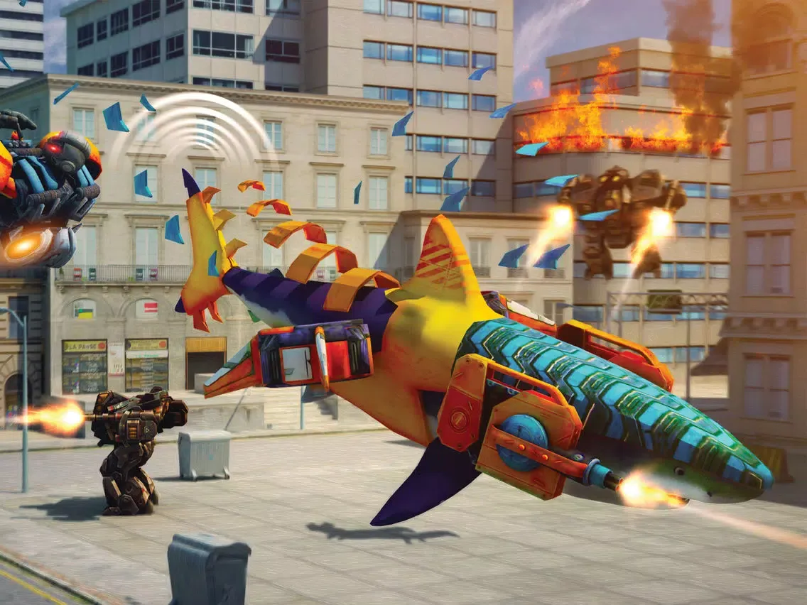 صور Killer Shark Robot Transform iPad 
