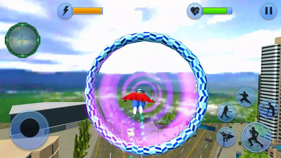 Flying Hero Granny City Rescue Screenshots