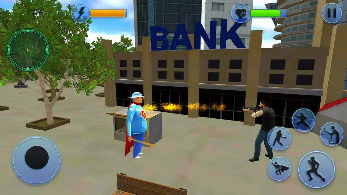 Flying Hero Granny City Rescue Screenshots