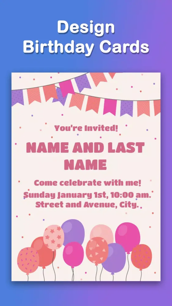 Custom Birthday Cards & Photos应用截图