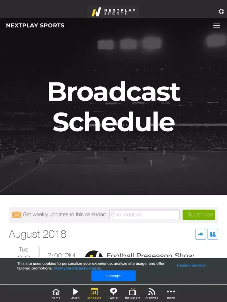 NextPlay Sports iPad  Screenshots