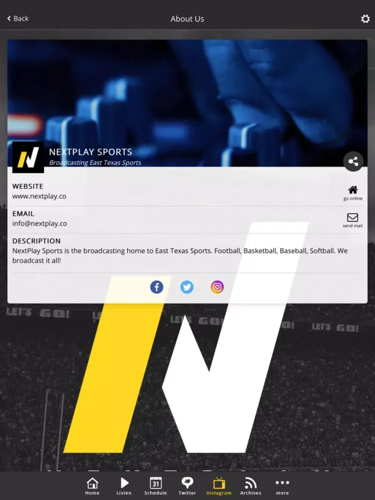 NextPlay Sports iPad  Screenshots