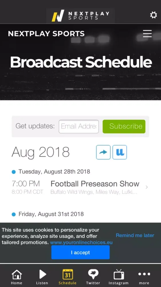NextPlay Sports Screenshots