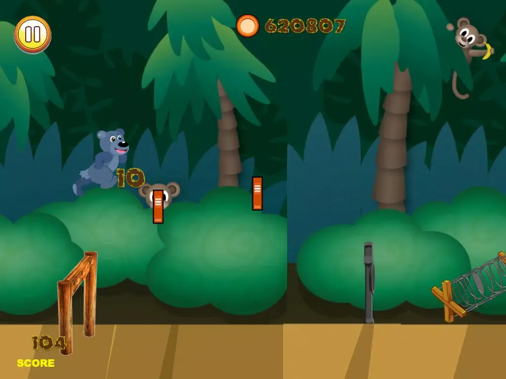 Jungle Bear Jump Coin Hunting Adventure - Top Land Running Trap Jumper Free iPad 应用截图