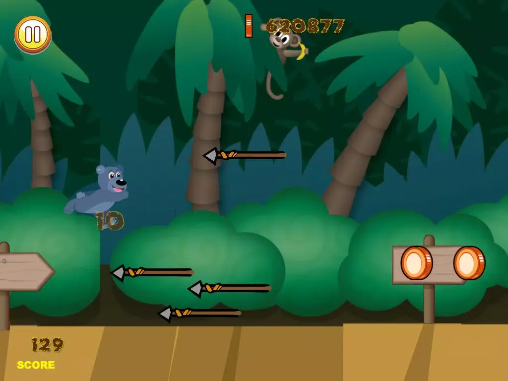 Jungle Bear Jump Coin Hunting Adventure - Top Land Running Trap Jumper Free iPad 应用截图