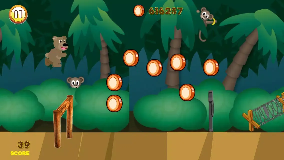 Jungle Bear Jump Coin Hunting Adventure - Top Land Running Trap Jumper Free应用截图