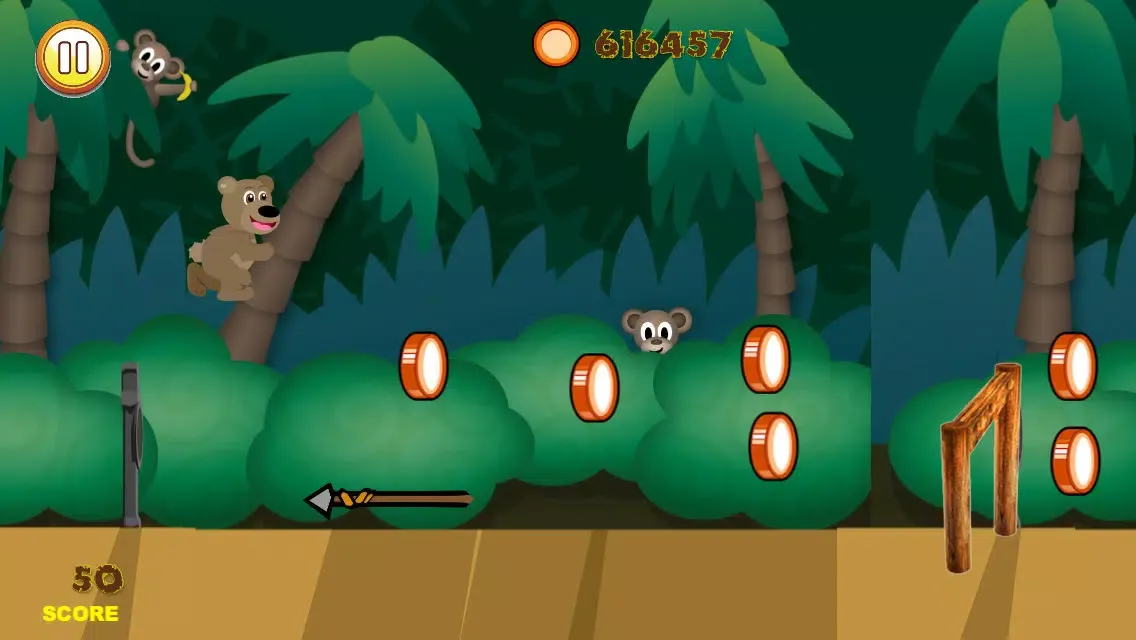 Jungle Bear Jump Coin Hunting Adventure - Top Land Running Trap Jumper Free应用截图