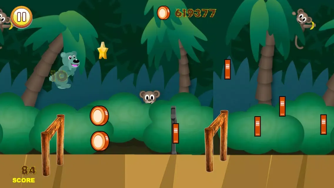 Jungle Bear Jump Coin Hunting Adventure - Top Land Running Trap Jumper Free应用截图