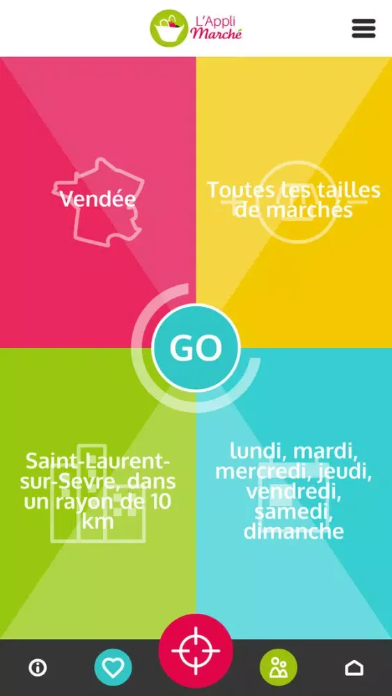 Capturas de tela do Appli marchés : tous les marchés en France
