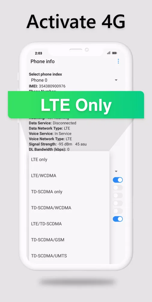 4G LTE Screenshots
