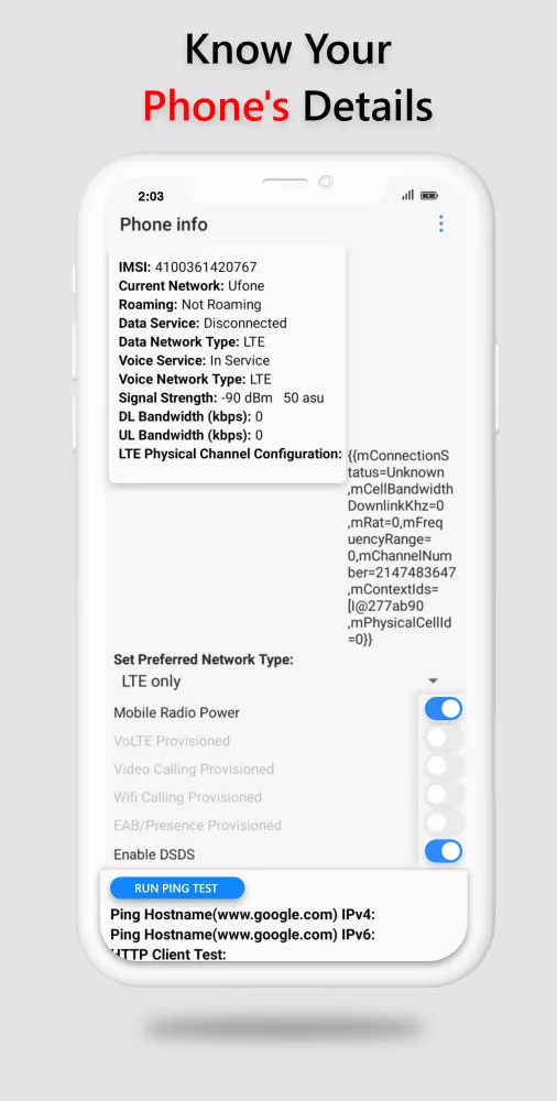 4G LTE Screenshots