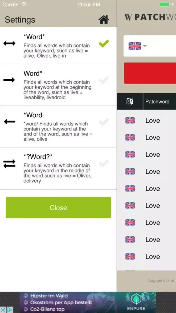Zrzuty ekranu a! Patchword