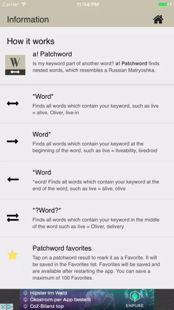 Zrzuty ekranu a! Patchword