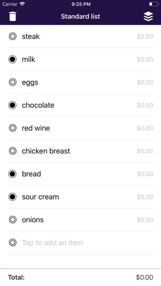 IntelliShopping - Grocery List Screenshots