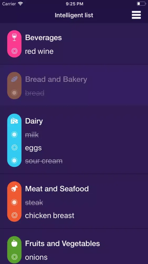 IntelliShopping - Grocery List Screenshots