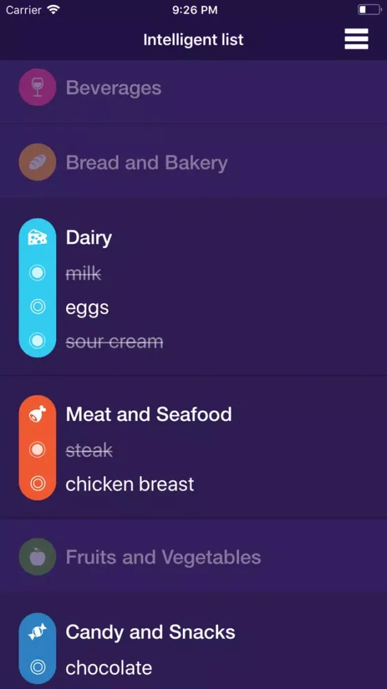 IntelliShopping - Grocery List Screenshots
