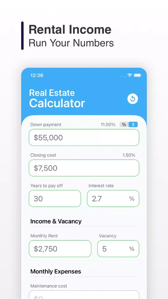 Rental & Mortgage Calculator স্ক্রিনশট