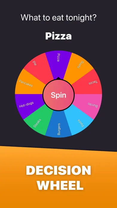 Capturas de tela do Choosify - spin decision wheel