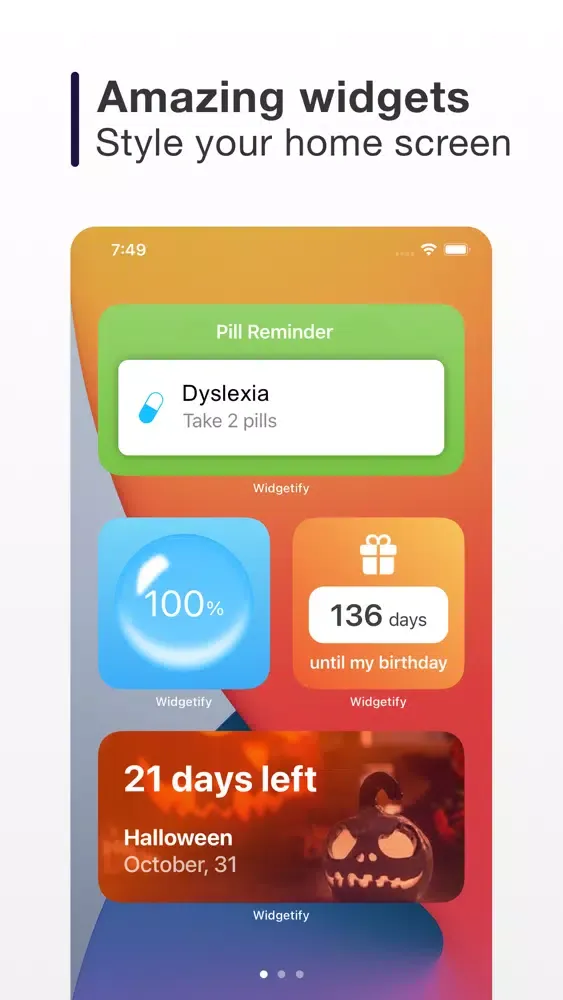 Ảnh chụp màn hình của Widgetify : Customize Widgets