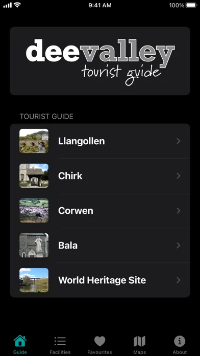 Ảnh chụp màn hình của Dee Valley Tourist Guide