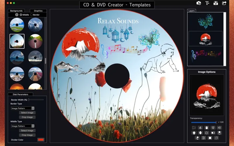 Zrzuty ekranu CD & DVD Creator - Templates