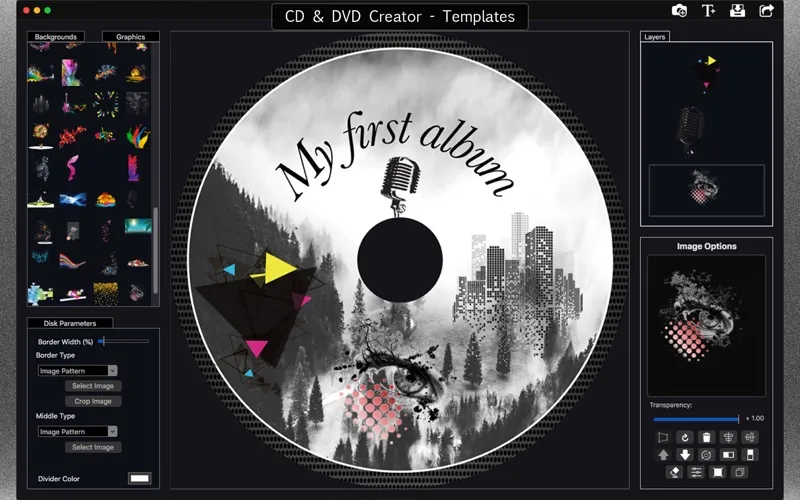 Zrzuty ekranu CD & DVD Creator - Templates