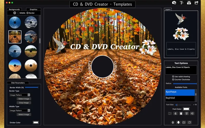 Zrzuty ekranu CD & DVD Creator - Templates