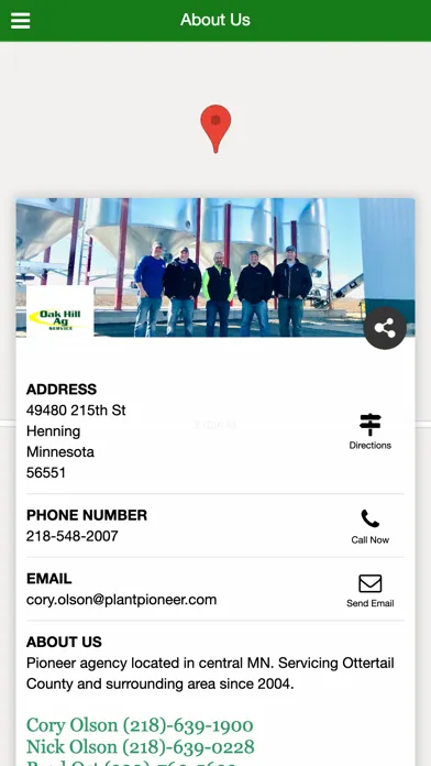 Captures d'écran de Oak Hill Ag Service LLC