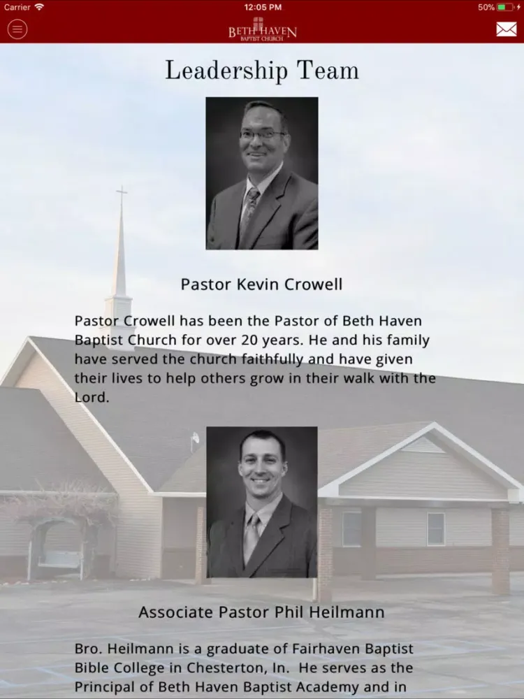 Capturas de pantalla de Beth Haven Baptist Church iPad 