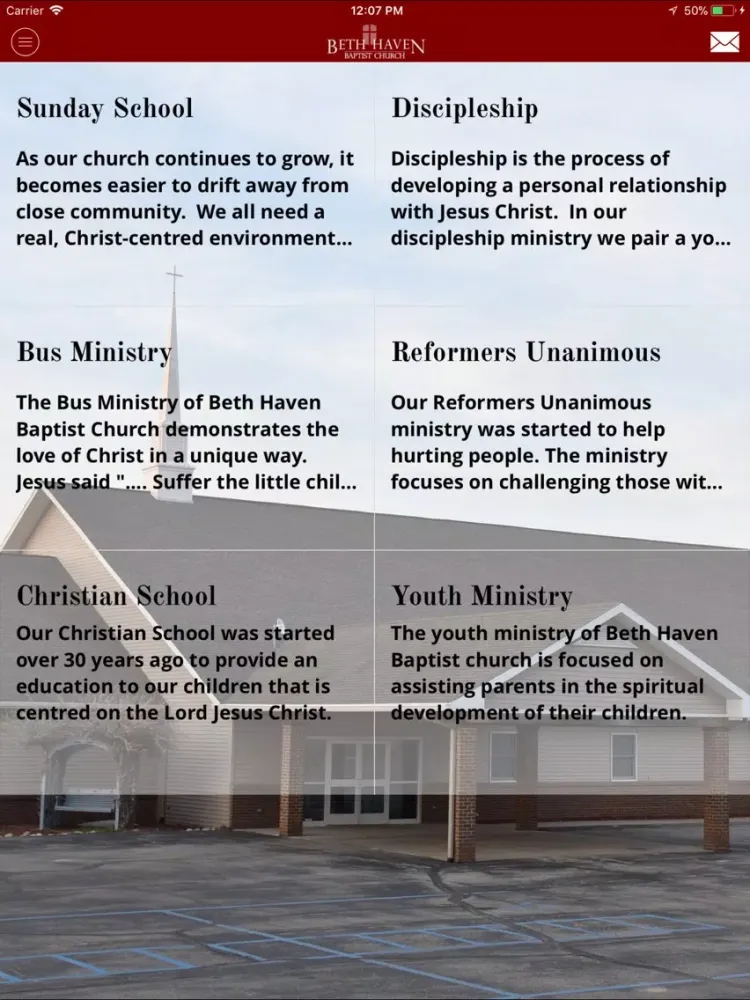 Capturas de pantalla de Beth Haven Baptist Church iPad 