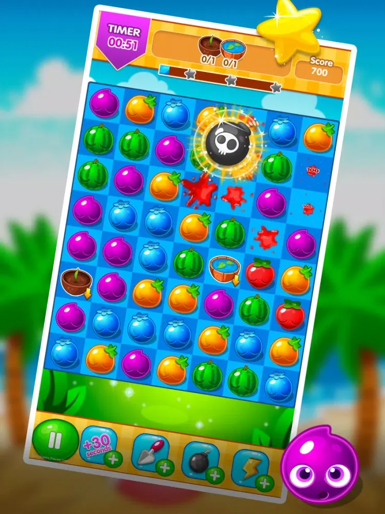 Ảnh chụp màn hình của Fruit Crush - Splash the Fruit iPad 