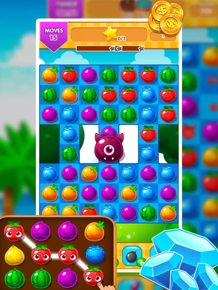 Ảnh chụp màn hình của Fruit Crush - Splash the Fruit iPad 