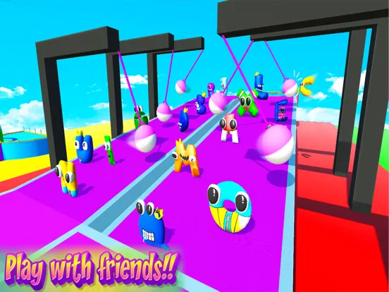 Screenshot di Funny Fall Dudes Knockout Game iPad 