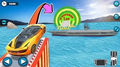 صور GT Car Mega Jumps Over The Sea