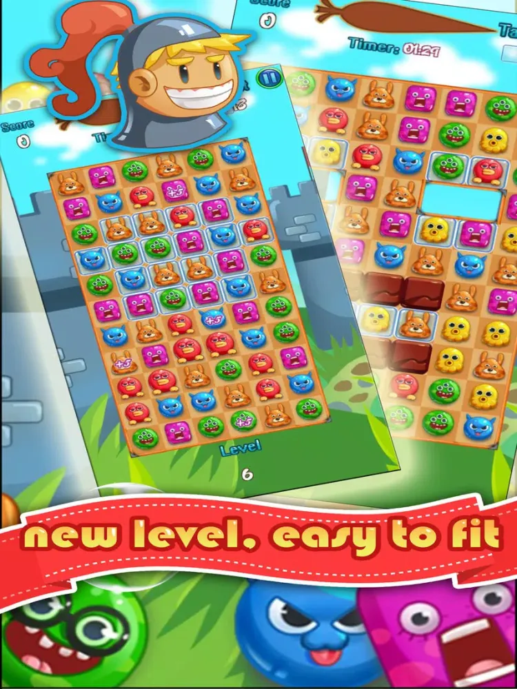 monster match crush puzzle iPad  Screenshots