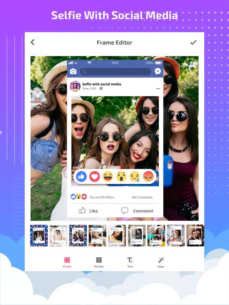 Selfie booth - selfie editor iPad 应用截图