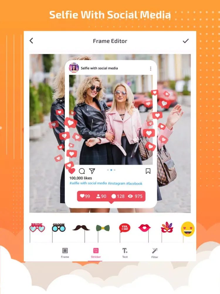 Selfie booth - selfie editor iPad 应用截图