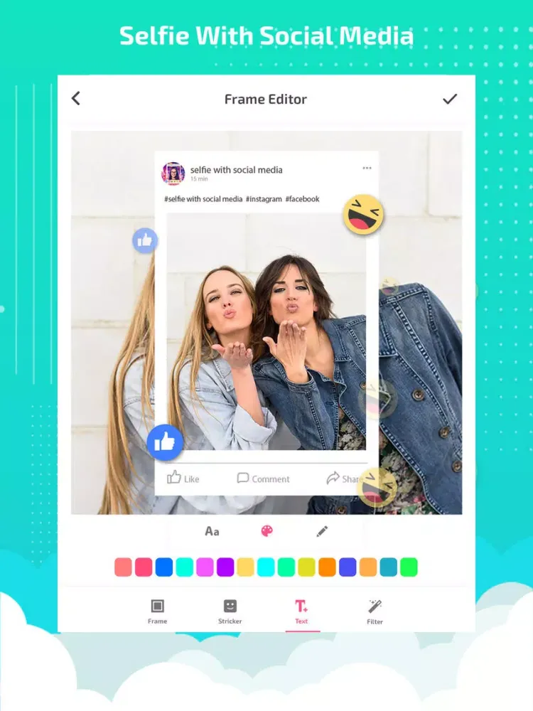 Selfie booth - selfie editor iPad 应用截图