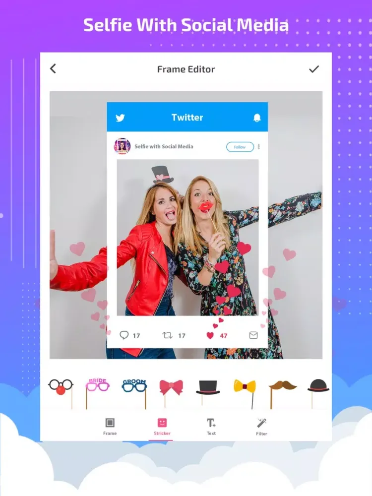 Selfie booth - selfie editor iPad 应用截图