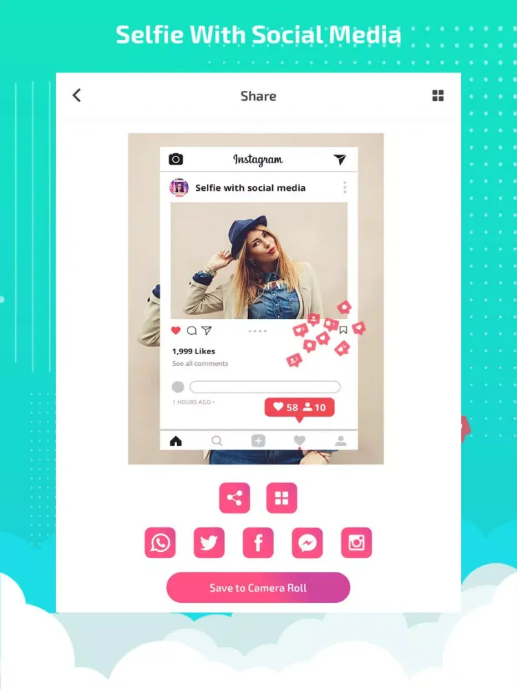 Selfie booth - selfie editor iPad 应用截图