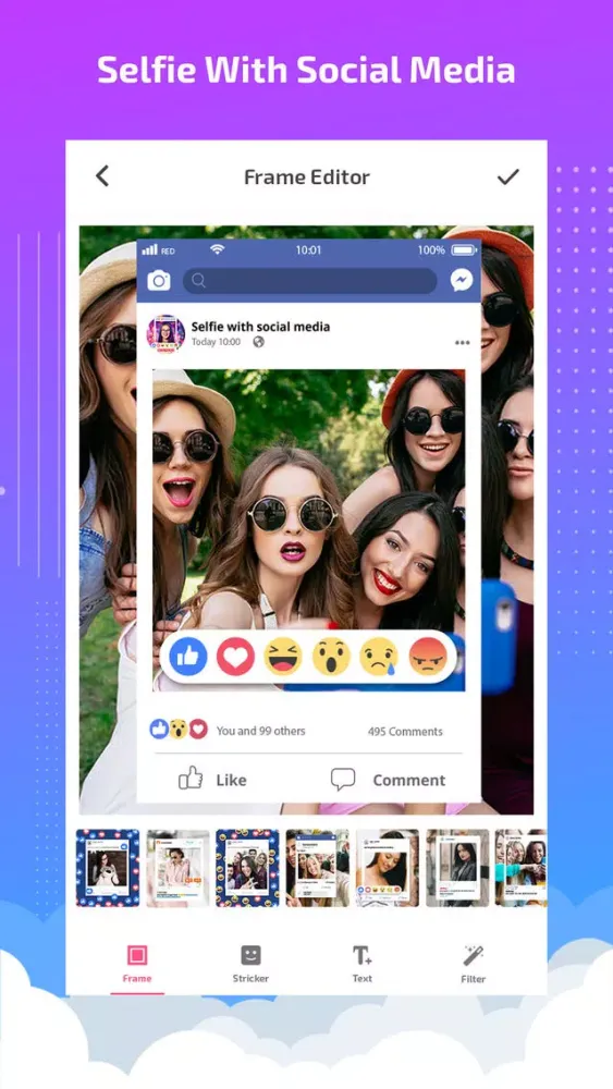 Selfie booth - selfie editor应用截图