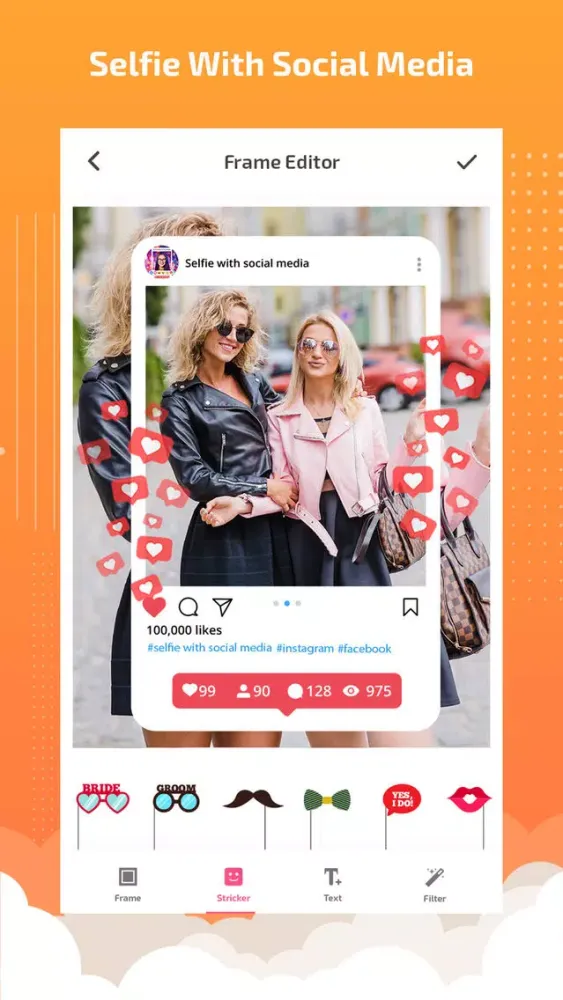 Selfie booth - selfie editor应用截图