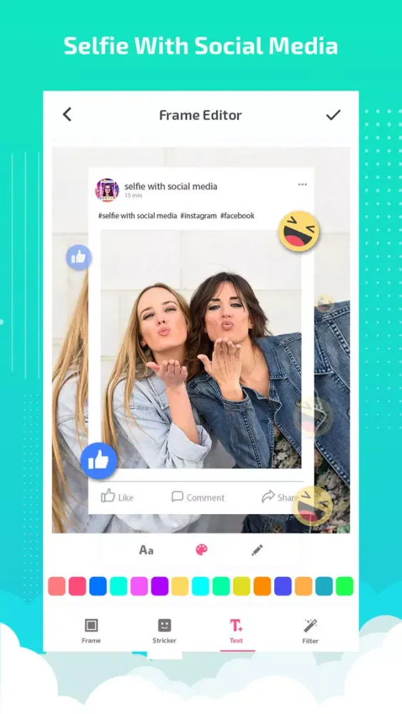 Selfie booth - selfie editor应用截图